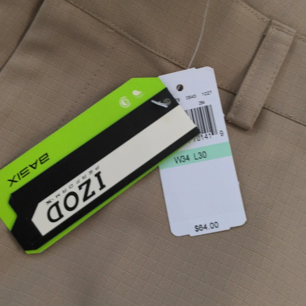 men's izod tan pants 34/30 - Picture 3 of 7